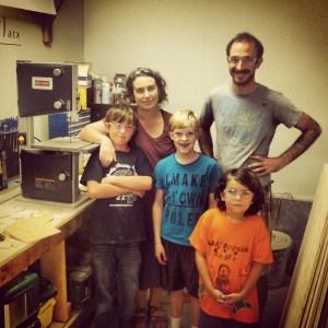 Today's crew at the school. L to R: Jack, Kami, XXX, Oren, XXX