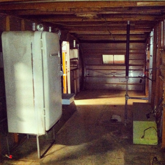 Stripped down to the "studs."