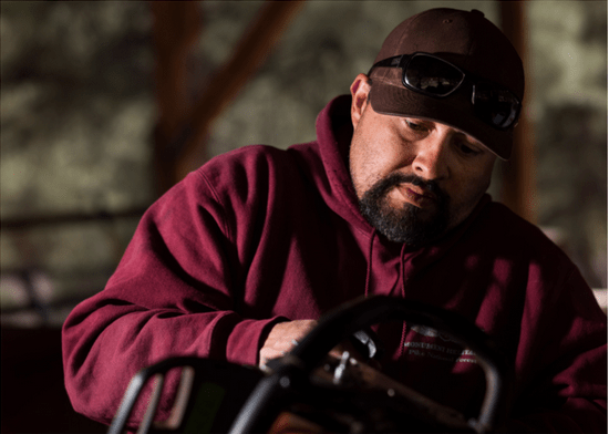 Maintaining chainsaws and other equipment is a matter of life and death. All students are trained on how to service their equipment.